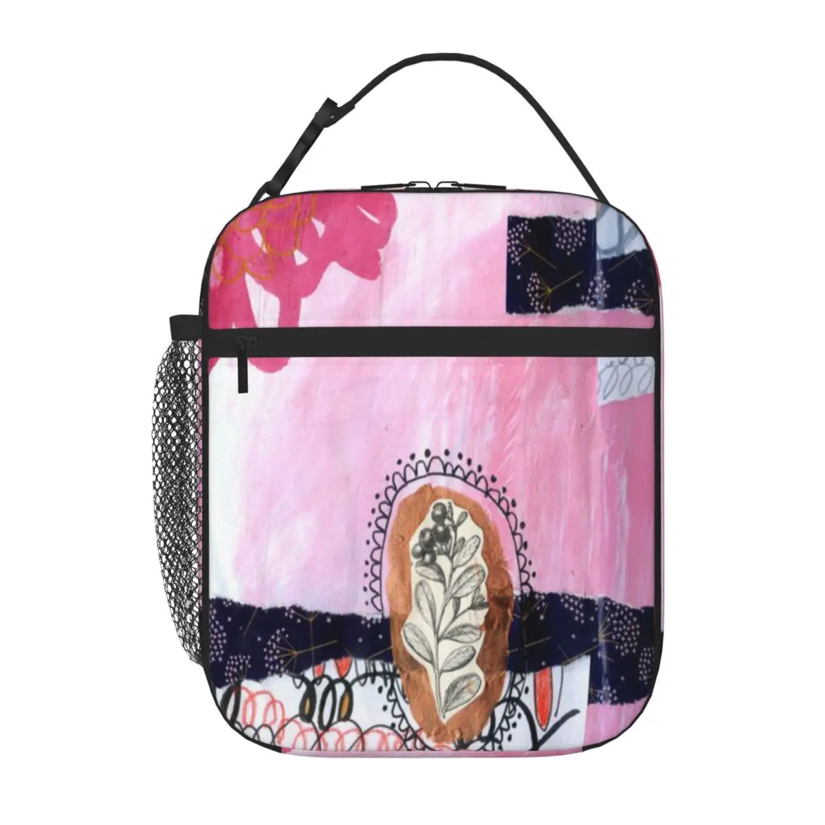 Bestselling Floral Abstract Light Luxury Cooler Lunch Bag Kid Outdoor Class Reusable Lunch Bag