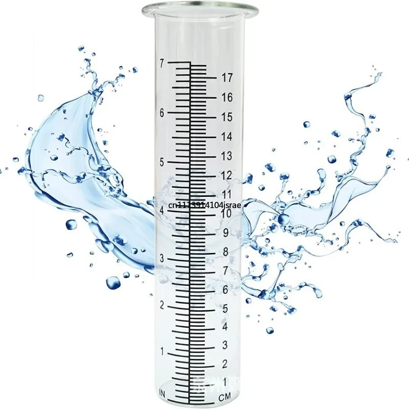 For 7 Inch Rain Gauge Frost Crack Resistant Plastic Rain Measuring Tube for Garden Yard Home Outdoor Teaching Use