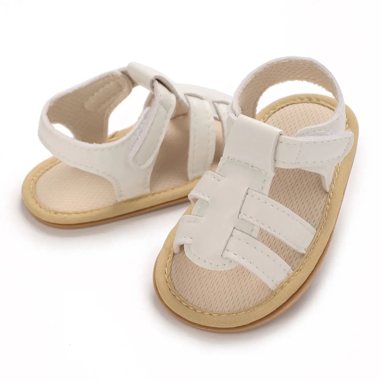 Sandalias para niña de 1 a 18 meses, zapatos de princesa de PU tallados de verano |   Zapatos de playa con suela blanda