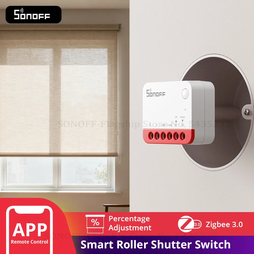 SONOFF MINI-ZBRBS Zigbee スマート ローラー シャッター スイッチ Zigbee ローカル シーン シグナル ブースター カーテンを ZigBee ハブ経由で eWeLink に変換
