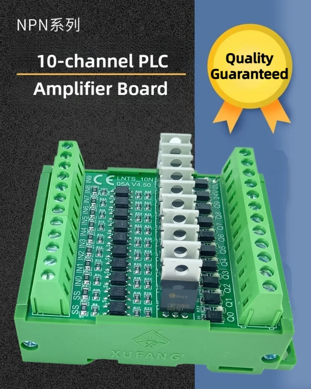 10 Channel PLC DC Amplifier Board 5A 3-5V 12-24V Transistor Output Module Universal PLC Controller