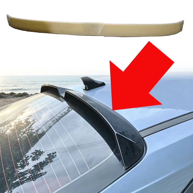 Rear Roof Spoiler Top Wing Fit For Hyundai Elantra 7th Gen 2021 ABS Car Exterior Body Kit Modification Auto Rear Window Roof Spo