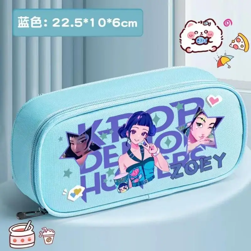 2026 Cute Lumi Kids Pencil Box Kpop Demon Hunters New Anime Pencil Case Large Capacity Student Pen Pouch Portable Stationery Bag - view 3