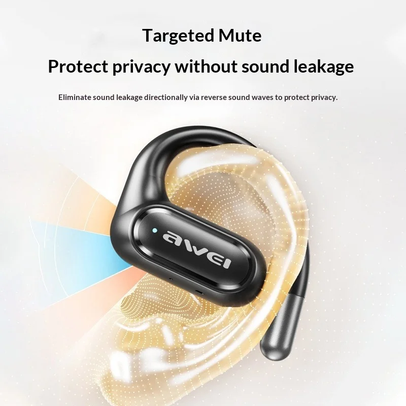 Awei OWS AI Translator Earphones Bluetooth 6.0 Air Conduction IPX6 Waterproof Ear Hook Stereo Music Call 2026 New Sport Running
