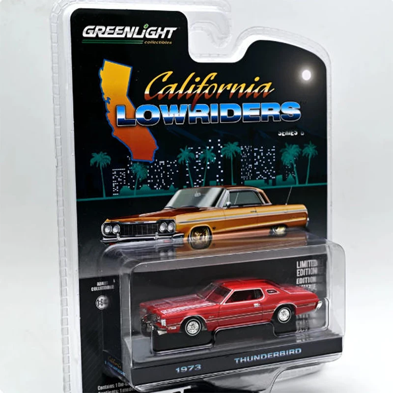 Greenlight Diecast 1:64 Scale 1973 Thunderbird Simulation Alloy Toy Car Model Classic Collection Static Decoration Display Gifts