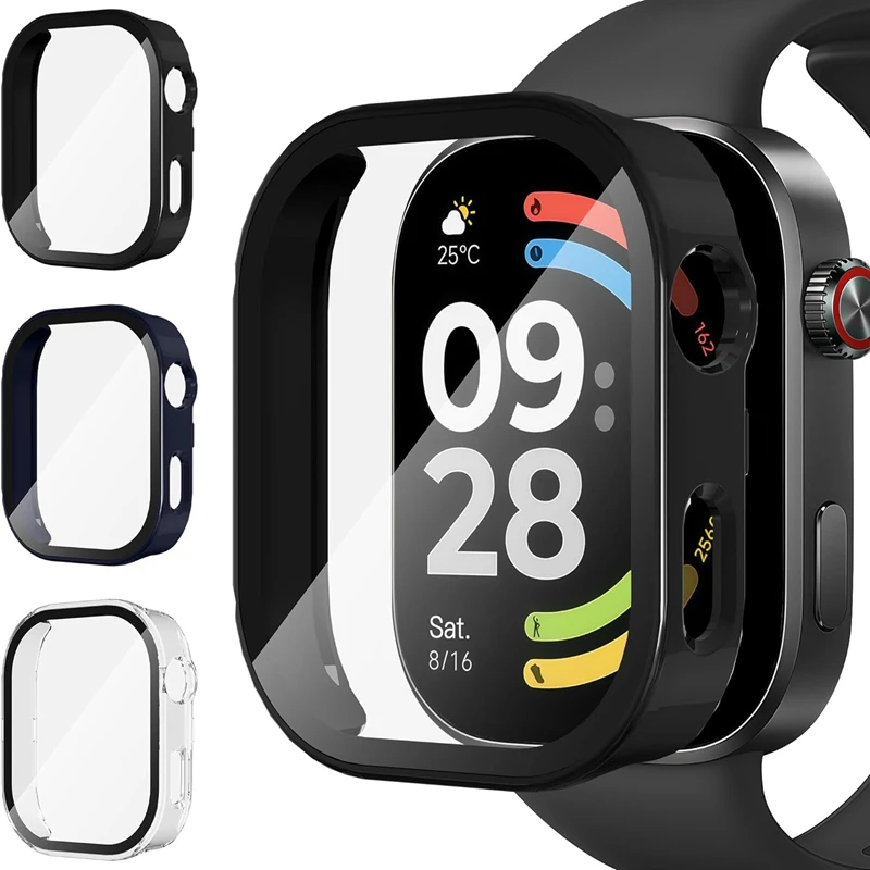 

PC Case+Glass for Xiaomi Redmi Watch 6 Screen Protector Anti-scratch Film Bumper Protective Cover for Redmi Watch 6 Accessories