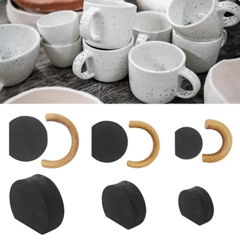 مجموعة قوالب مقبض كوب الفخار مكونة من 12 كوبًا يمكنك صنعها بنفسك