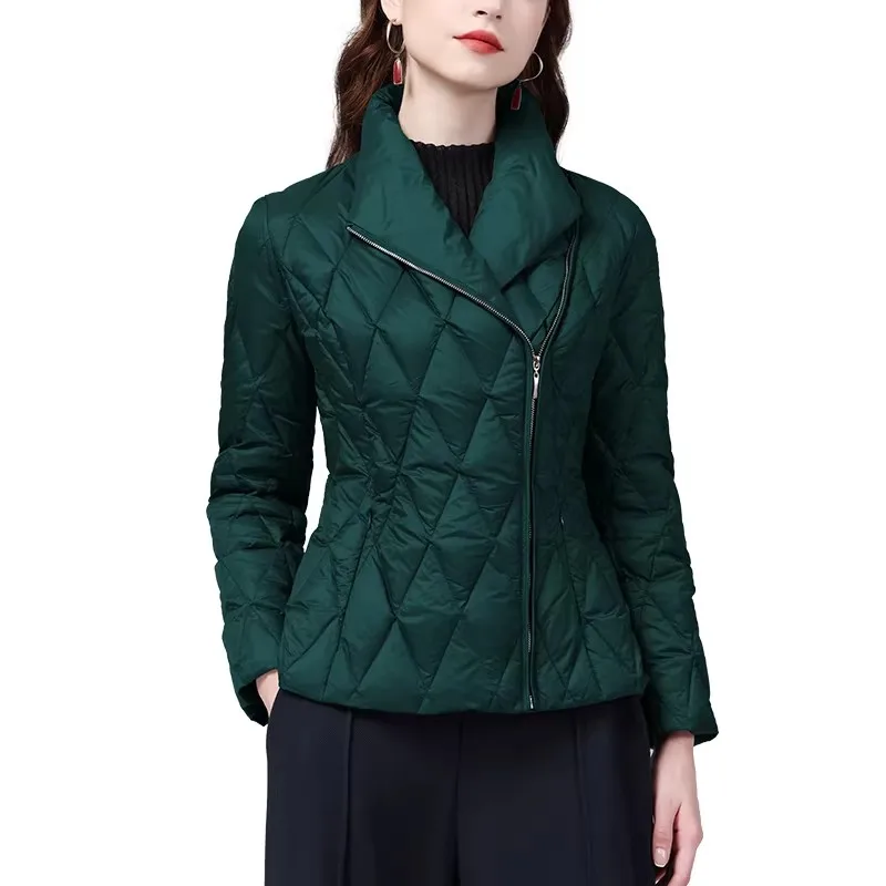 Women' Fall Winter New Puffer Jacket Warm Ultra-thin Slimming Short Style Quilted Down Jackets Fashion Casual Coat Tops