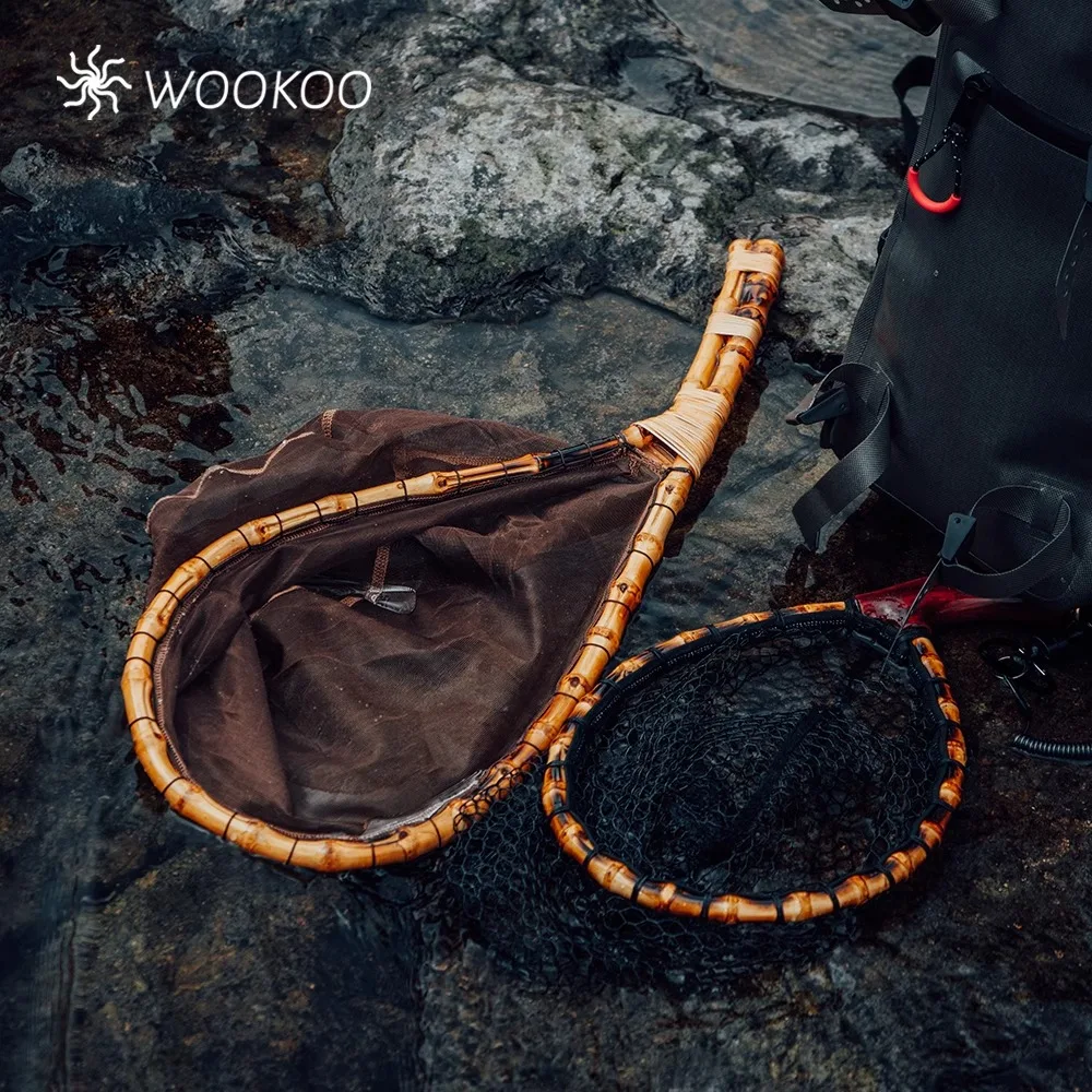 WOOKOO-Outdoor Stream Scrolling Net, Asian Grouper Small Scrolling Net, Fine Eyed Bamboo Weaving, Micro Material