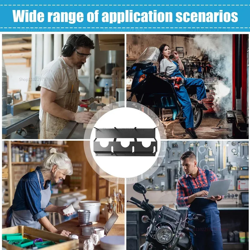 Metal Angle Grinder Holder Wall Mount Storage Rack Bracket with Cord Hanger for Power Cutters and Polishers Workshop Garage