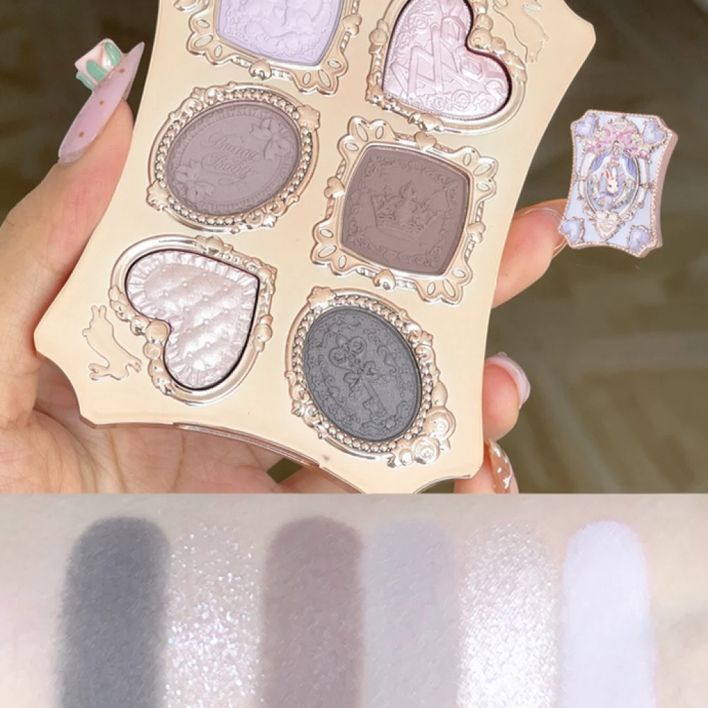 All In One Makeup Gift Set Bunny Garden Eyeshadow Blush Lip Cream Mirror Brush Versatile Cosmetic Palette For Women