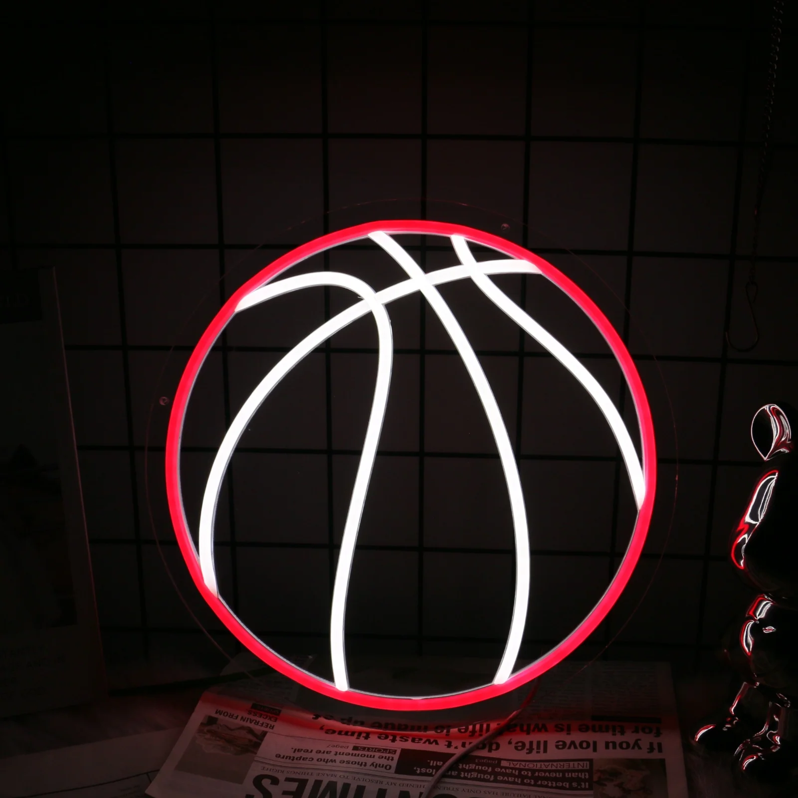 Insegna al neon da basket UponRay-LED per decorazioni murali, insegne al neon sportive per camera, decorazioni per negozi, regali di Natale e compleanno