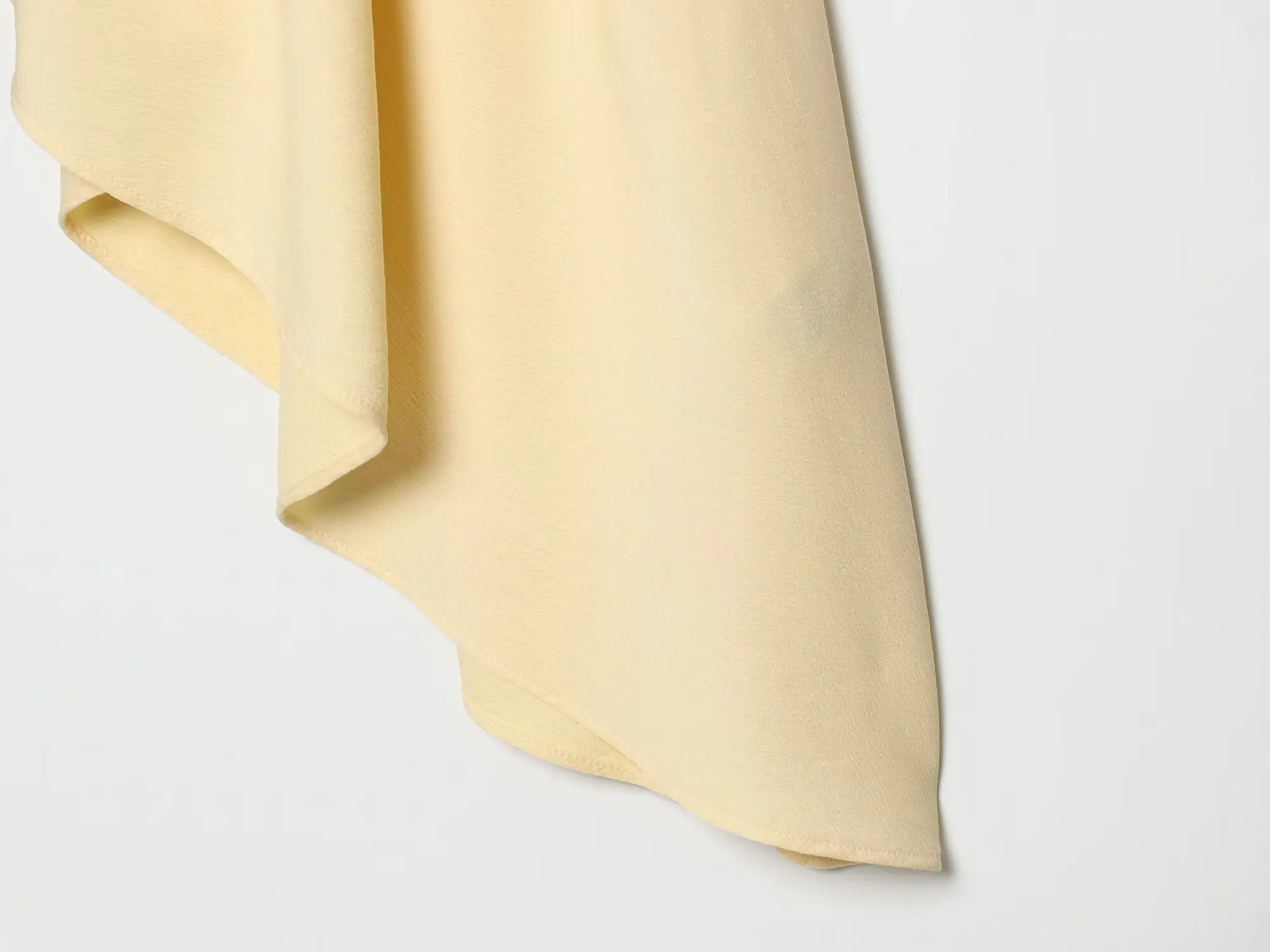 Damen Unregelmäßige Hemden Einfarbig Locker Geschnitten mit Schal-Dekoration Streetwear Tops Sommer Umhang Schal Mode Elegant Sommer Neu 2026 – Detail 9