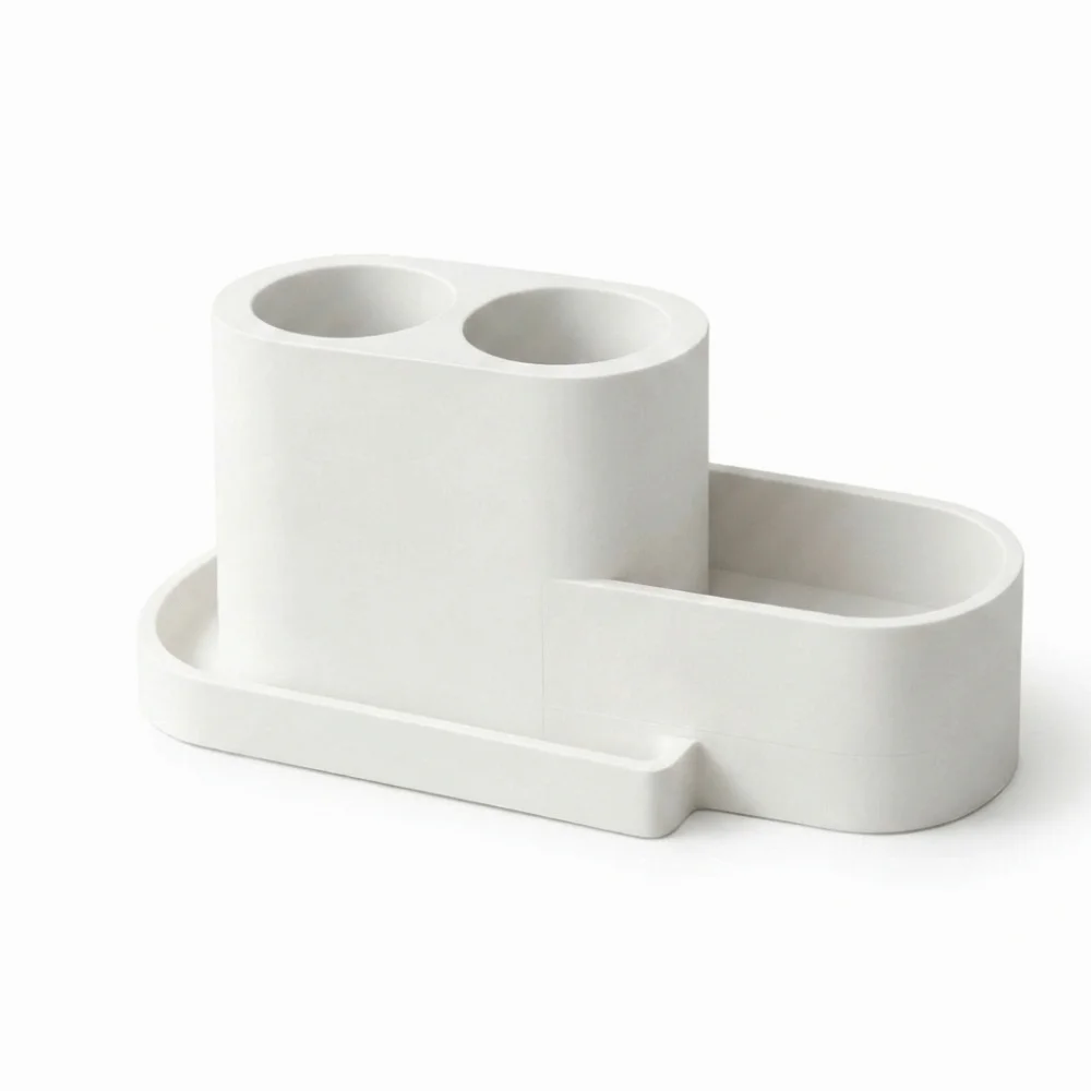 Detachable Toothbrush Holder Multi-Purpose Easy Clean Toothpaste Rack Compact Multi-functional Toiletries Storage Organizer