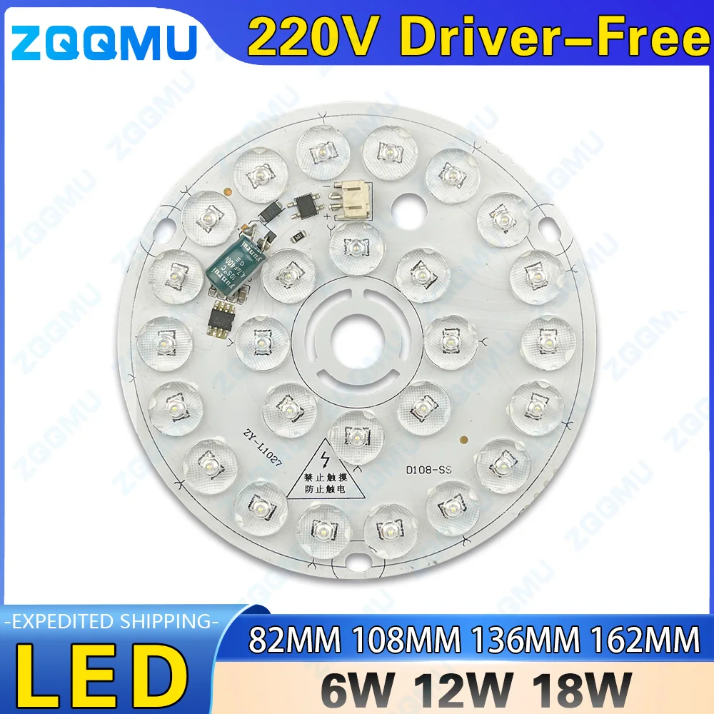 LED Chip 6W 12W 18W No Driver Required AC 220V-240V SMD 2835 Cool And Warm White Round Lamp Beads For Light Bulb Spotlight