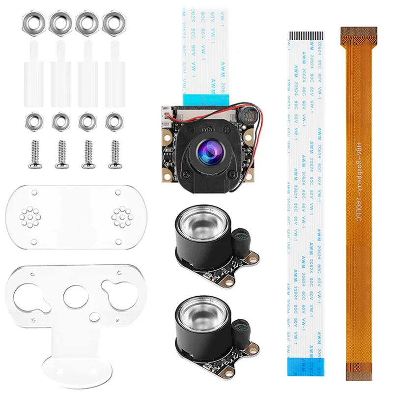 

Classy-For Raspberry Pi 4B Camera With Holder And Cable IR Camera Module 5MP OV5647 Webcam Automatically Switching Between Day