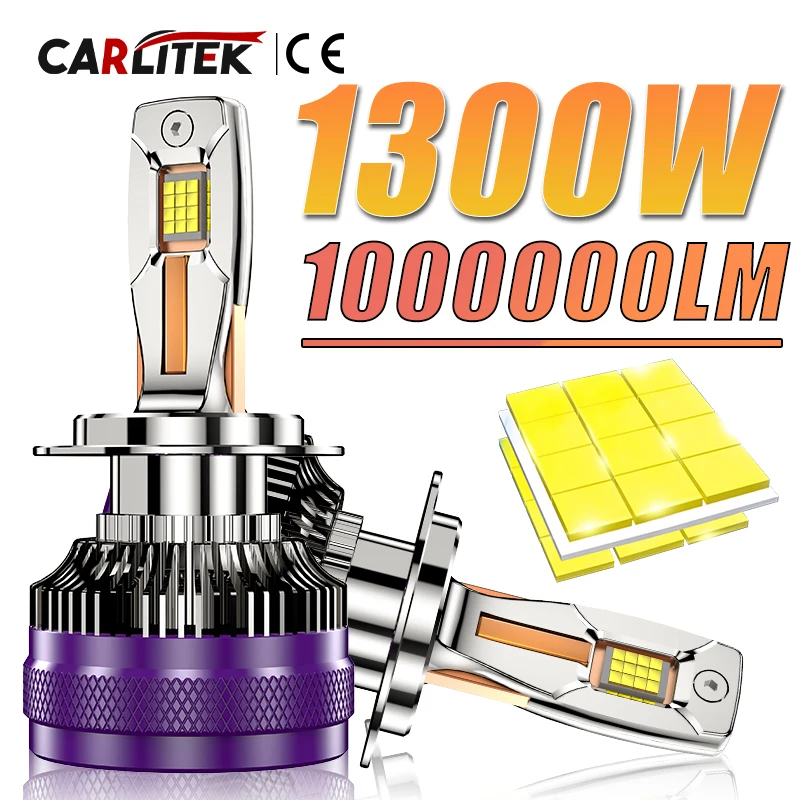 H7 Led Canbus Car Headlight Bulbs 1300W H1 H4 H8 H8 H11 9005 HB3 9006 HB4 9012 HIR2 Auto Headlamp Turbo Led Fog Lights 6000K 12V