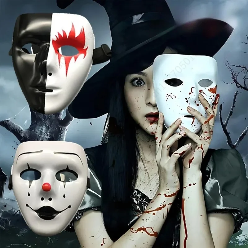 1-10PCS Full Face Halloween Scary Mask Role Play Carnival Costume Prop for Festival Party Disguise Cosplay Use