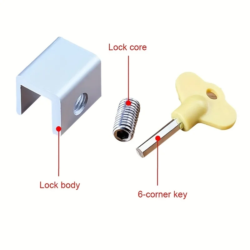 Sliding Sash Stopper Cabinet Locks Straps Doors Security Anti-theft Lock Window Sliding Door Baby Kids Child Safety Doors Lock image 4