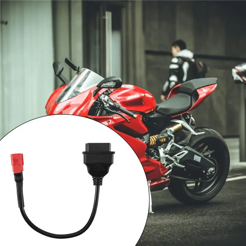 A82M-6 To 16 Pin Motorcycle OBD Adaptors OBD2 Diagnostic Cable Extension Connectors For Honda BENELLI