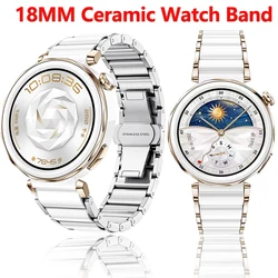 Ceramics Strap for Huawei Watch GT5 Pro 42mm/GT5 GT4 41mm Fashion Original Bracelet Wristband for 18mm Watch Band Accessories