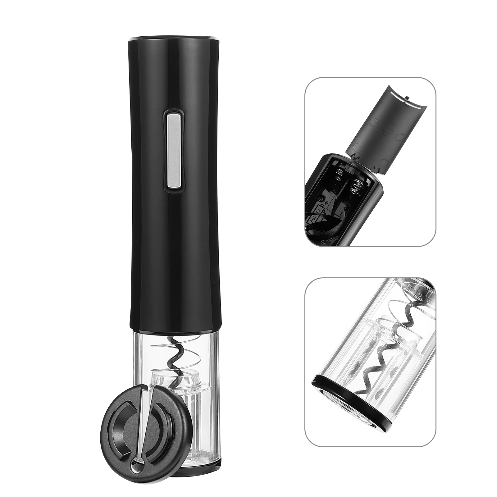 

Portable Electric Wine Opener With Alloy Shell Transparent Shell Mechanism Ideal For Wine Lovers Opening Tool For All Wine Types