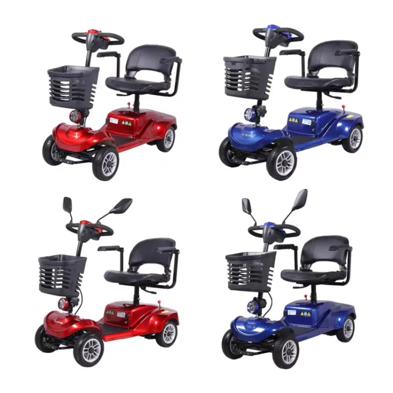 Medical Devices Equipment 4 Wheel Electric Mobility Scooter Adult Handicapped Disabled Folding Four-wheel Scooter Ce 18 Months