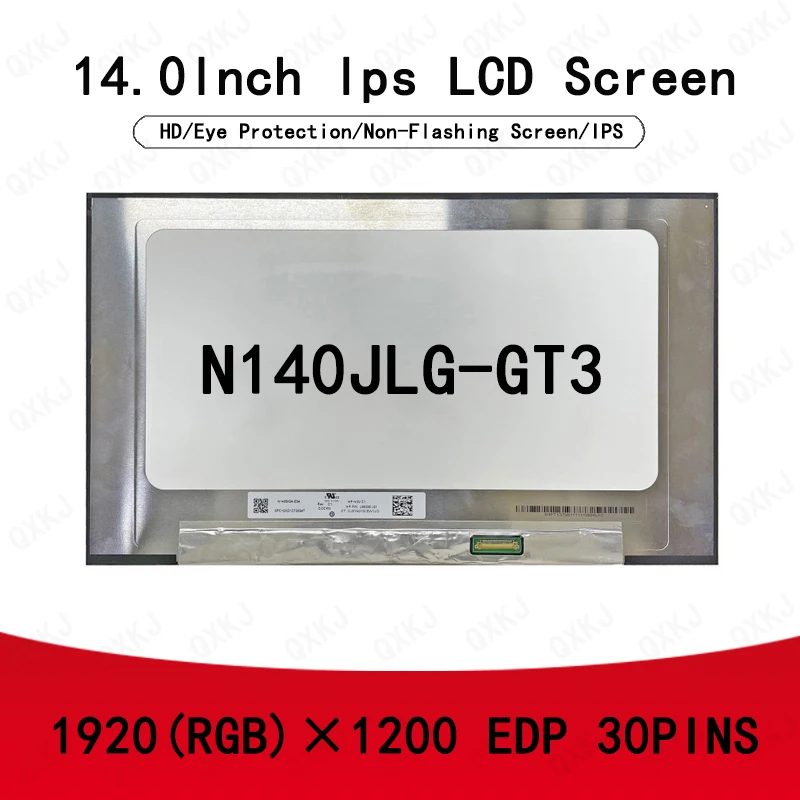 

30pin N140JLG-GT3 14.0inch 1920*1200 Wholesale for LCD Panel Display Screen Replacement Laptop Monitor