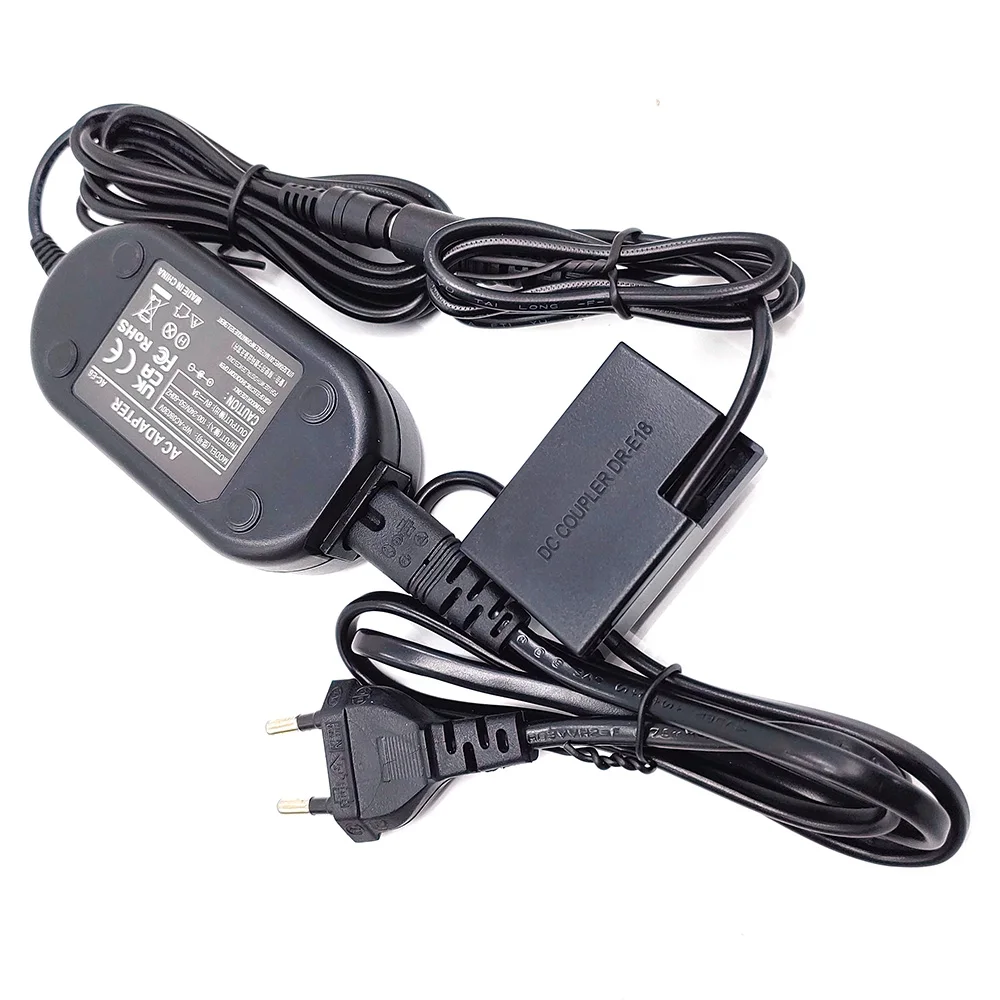 DR-E18 DC Coupler LP-E17 Dummy Battery ACK-E18 AC Adapter Charger For Canon EOS 250D 750D 760D 800D 850D R50V 8000D 9000D RP X10