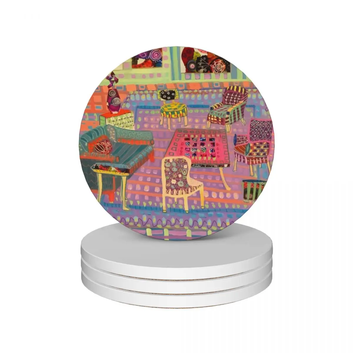

Best seat in the house Ceramic Coasters (Set of 4) cute kitchen supplies for table for cups set coffee cup stand Coasters
