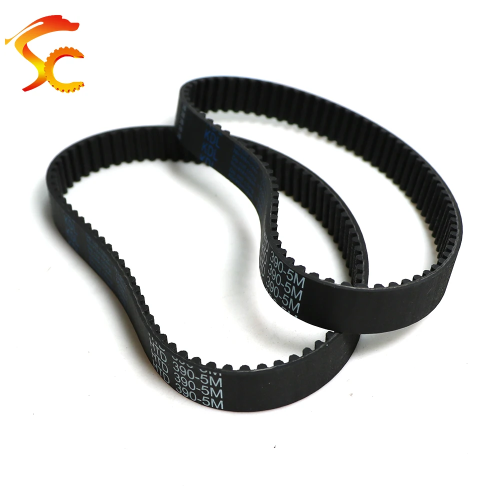 HTD-5M Timing Belt 380/385/390/395/400mm Length 10/15/20/25mm Width 5mm Pitch Rubber Transmission synchronous Pulley belt