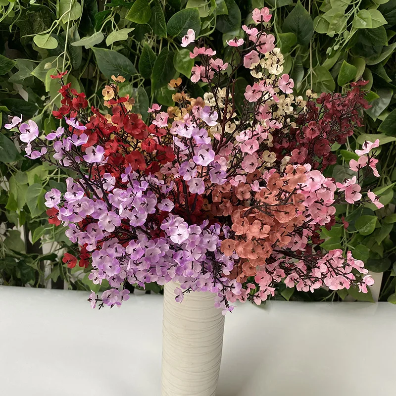 1pcs Artificial Flowers Baby Breath Flower Black Fake Flowers for Wedding Party Home Decoration Floral Bouquets DIY Accessories