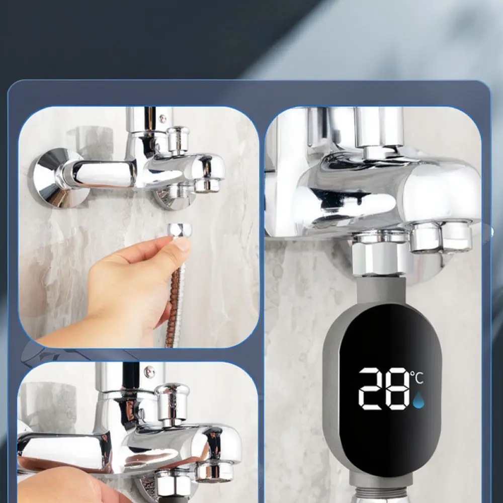 Intelligent Shower LED Digital Temperature Monitor For Bathroom Shower Head Universal Safety Anti Scalding Tool
