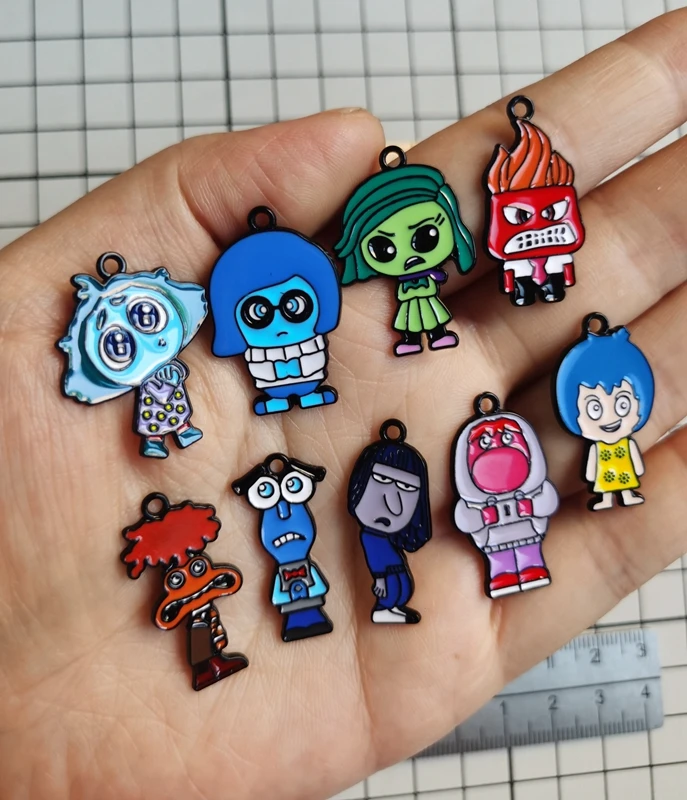 10PCS cartoon Inside Out  Pendant DIY Jewelry Necklace Earrings Bracelet Jewelry Earring Charms