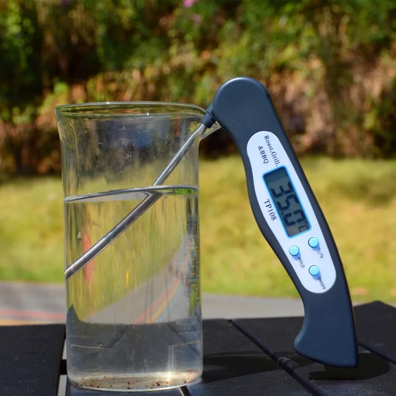 Multi Angle Meat Cooking Thermometer Instant Read Magnetic Suction Cup ABS Widely Used with Folding Probe