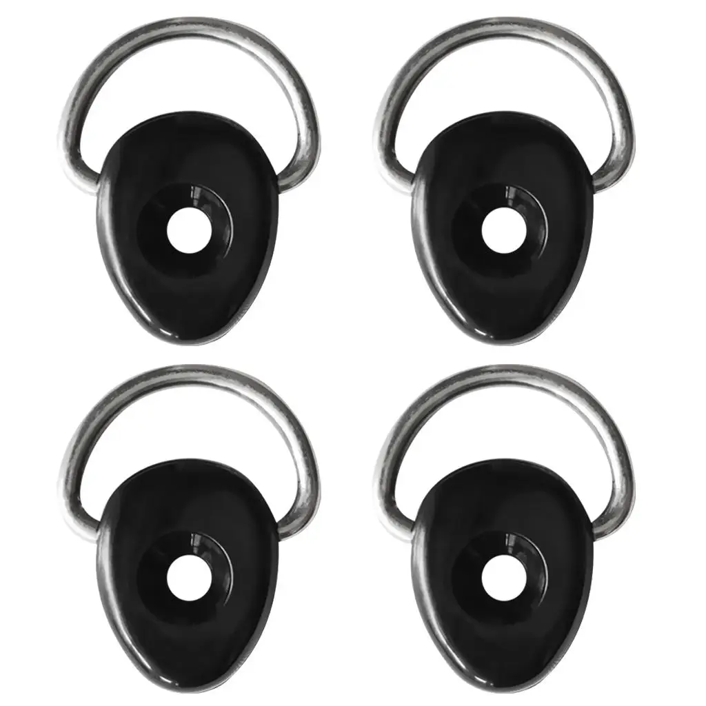 Boat Rope Compatible Kayak Deck Fitting Nylon D Ring Hardware for Deck Bungee and Line Secure