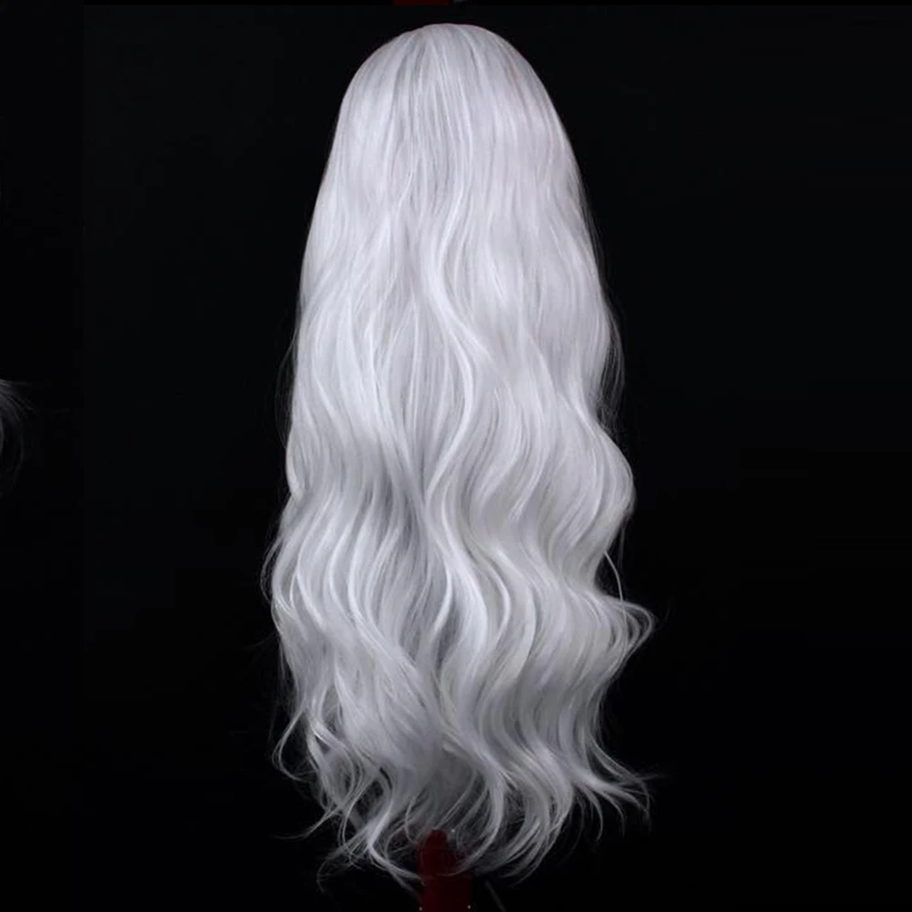 Charisma White Hair Long Body Wave Lace Front Wig Pre Plucked Synthetic Lace Frontal Wigs For Women Pink Blue Red Wig Daily Use