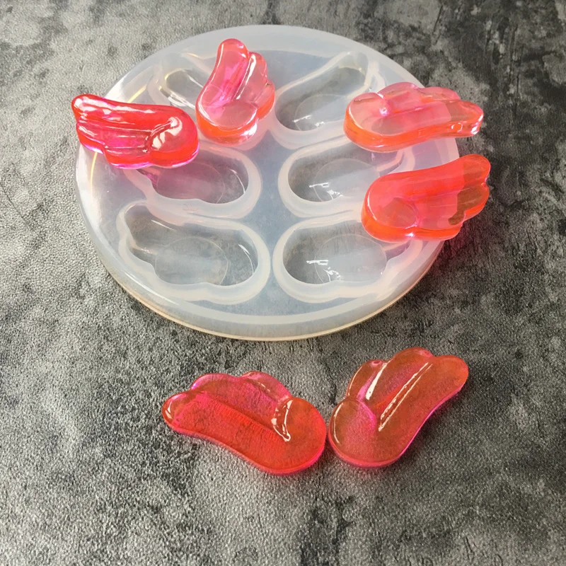 Crystal drop glue round / wing mold DIY gem glass silicone mold