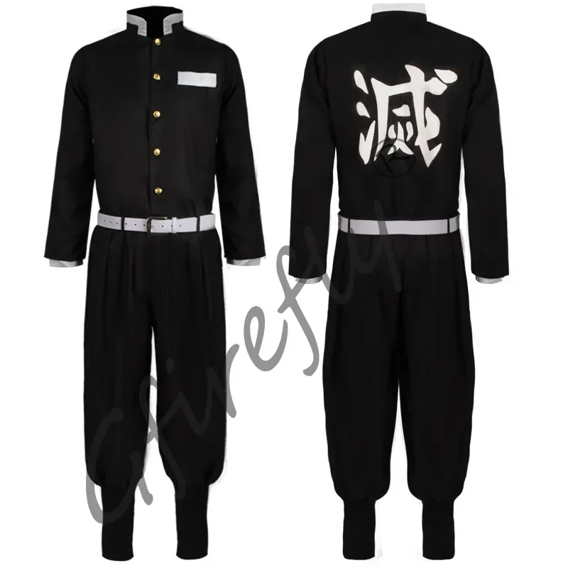 Kamado Tanjirou Fantasias de Cosplay, Katana Espada Adereços, Anime Roupas, Eardrop, Uniforme