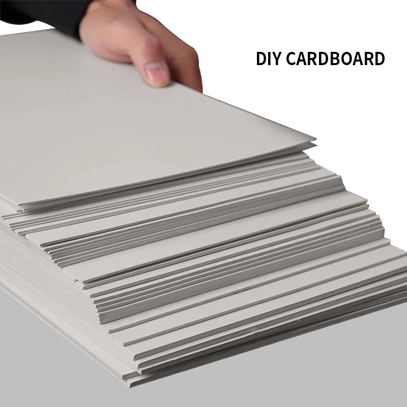 A4 Gray Cardboard 1mm 1.5mm 2mm 3mm Grey Paperboard Hard Thicked Paper For DIY Handmade Mould Album Cover Package