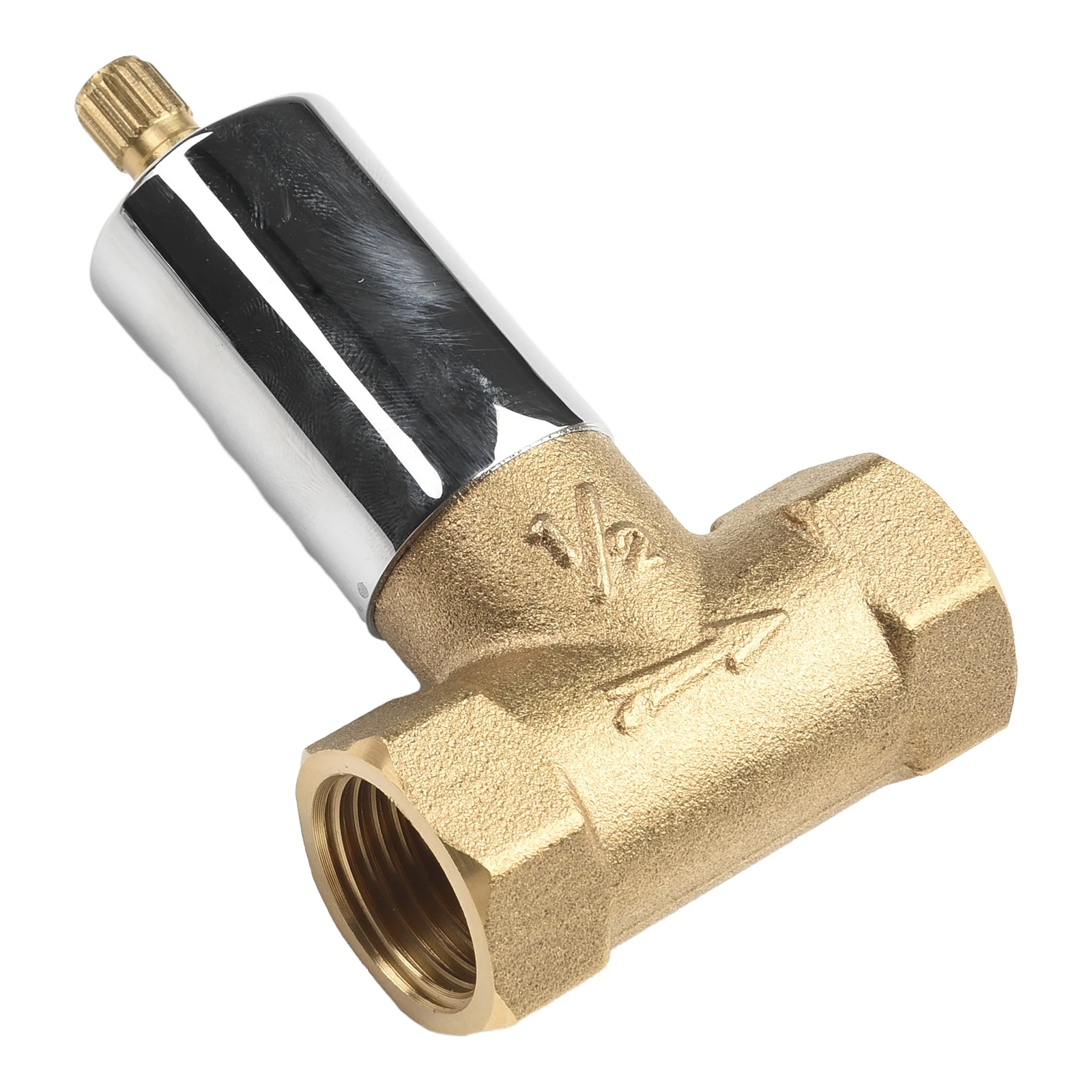 

Solar Switch Water Valve Pipeline Link Brass Ceramic Spool Copper Dark Valve Open Quickly Plumbing Fittings 3/4”