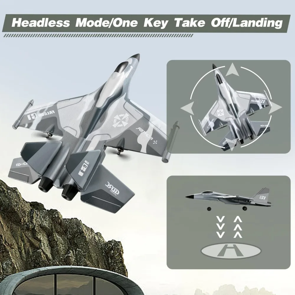 4-Kanal 4DRC G1 2,4 GHz RC-Segelflugzeug mit 6-Achsen-Gyro-Stabilisator, flugbereites Jet-Fighter-Spielzeug, perfekt für einfachen Flug und Christus