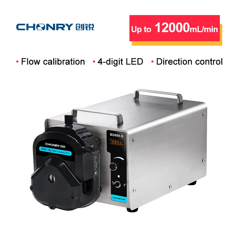 Big Flow Liquid Metering Transfer Peristaltic Dosing Pump BG600-S/YZ35-13L