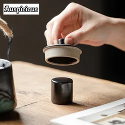Kiln Fambe Teapot Cover Holder Black Lid Stand Pottery Boutique Coaster Cover Frame Zisha Pot Lid Shelf Tea-tasting Ornaments