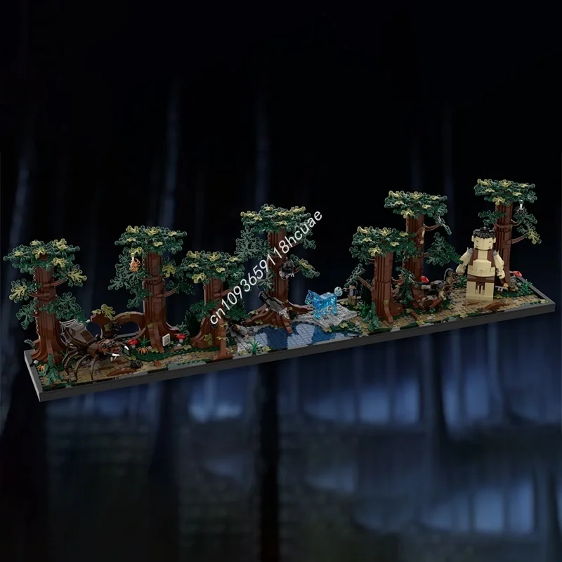 2074 pçs moc floresta proibida cenário harry pottered modelo blocos de construção arquitetura presentes natal diy brinquedo idéia tijolo crianças