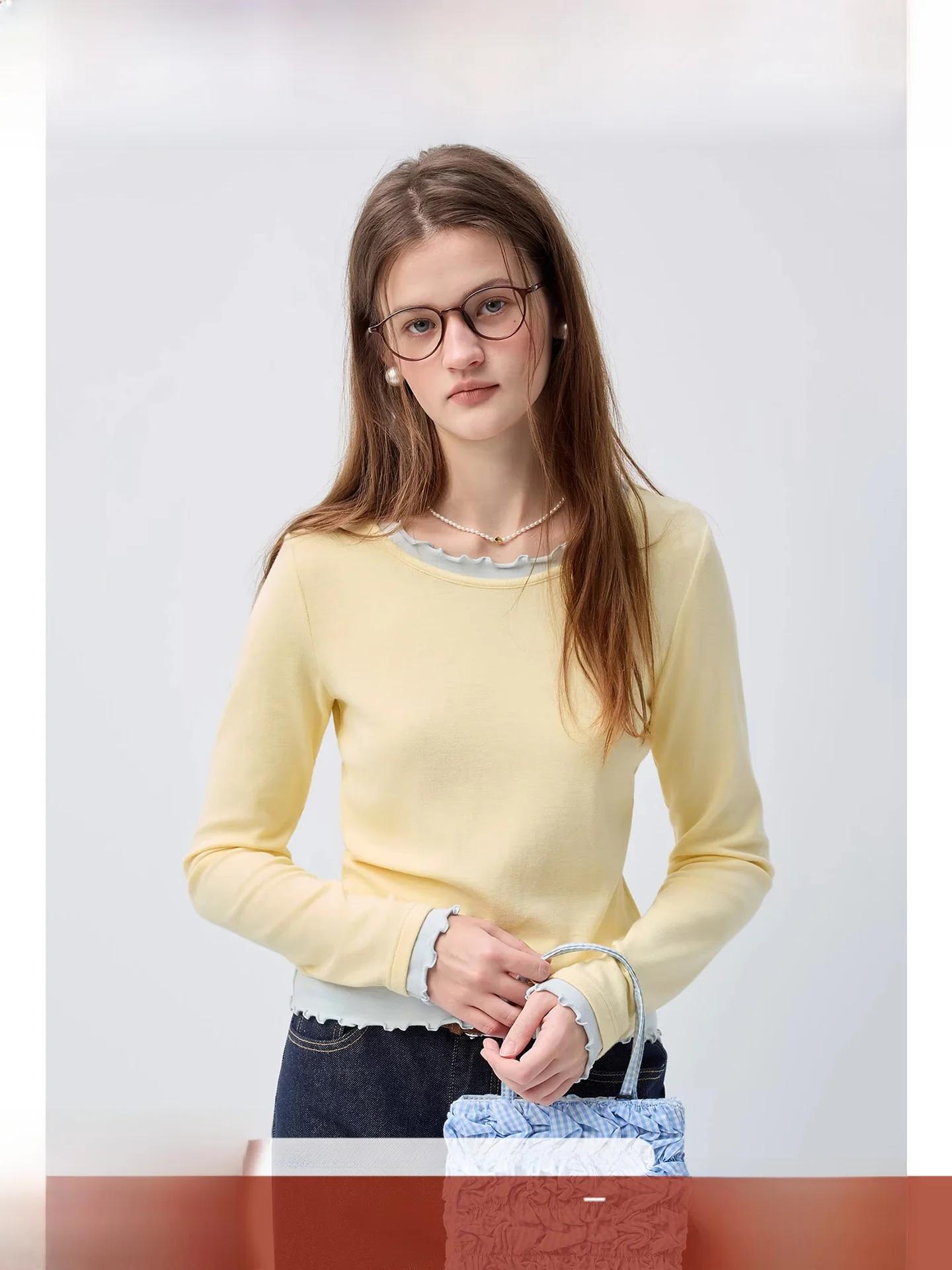 

plus Size Women's Knitwear Slim Fit Long Sve Base Layer Top Spring New Sle Micro Plump MM Inner Wear Comfortable Breathable