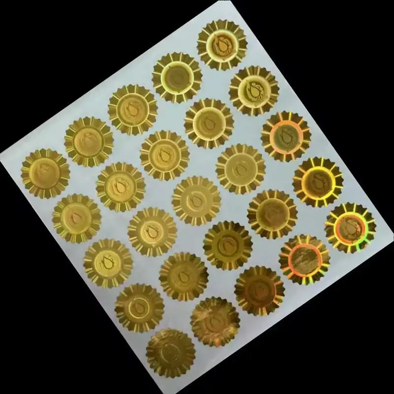 Custom logo tags: Original hologram tamper-evident sticker  security seal tear-off invalid anti-counterfeiting sticker