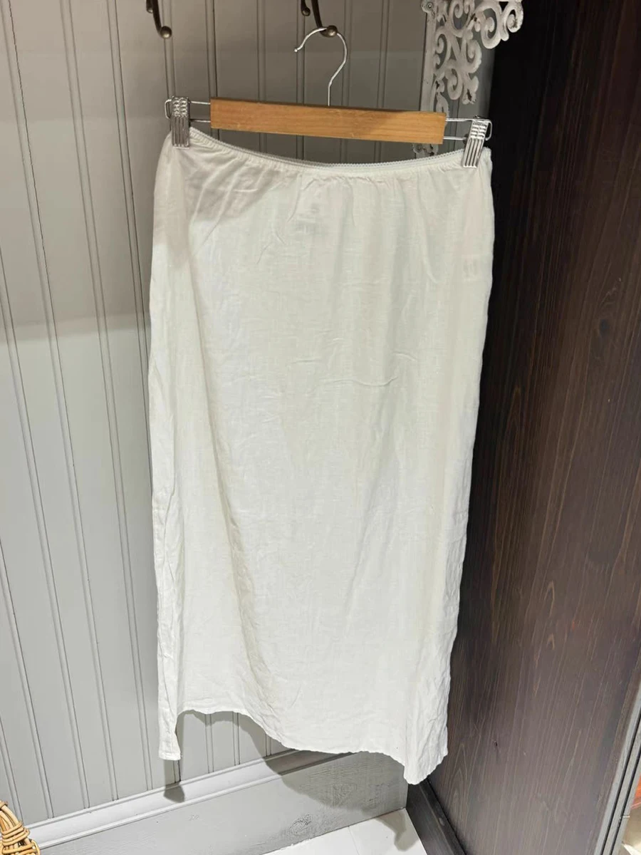 White Linen Maxi Skirts Woman Summer Sexy Low Waist Casual Straight Long Faldas Female Solid Elegant Double-layer Skirt New﻿