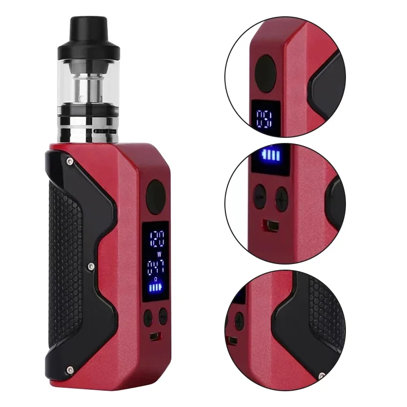 Огромный испаритель электронных сигарет Smoke M8 120 Вт Box Mod Vape Kit Регулируемое напряжение 1800 мАч Батарея с резервуаром 3 мл Электронная сигарета