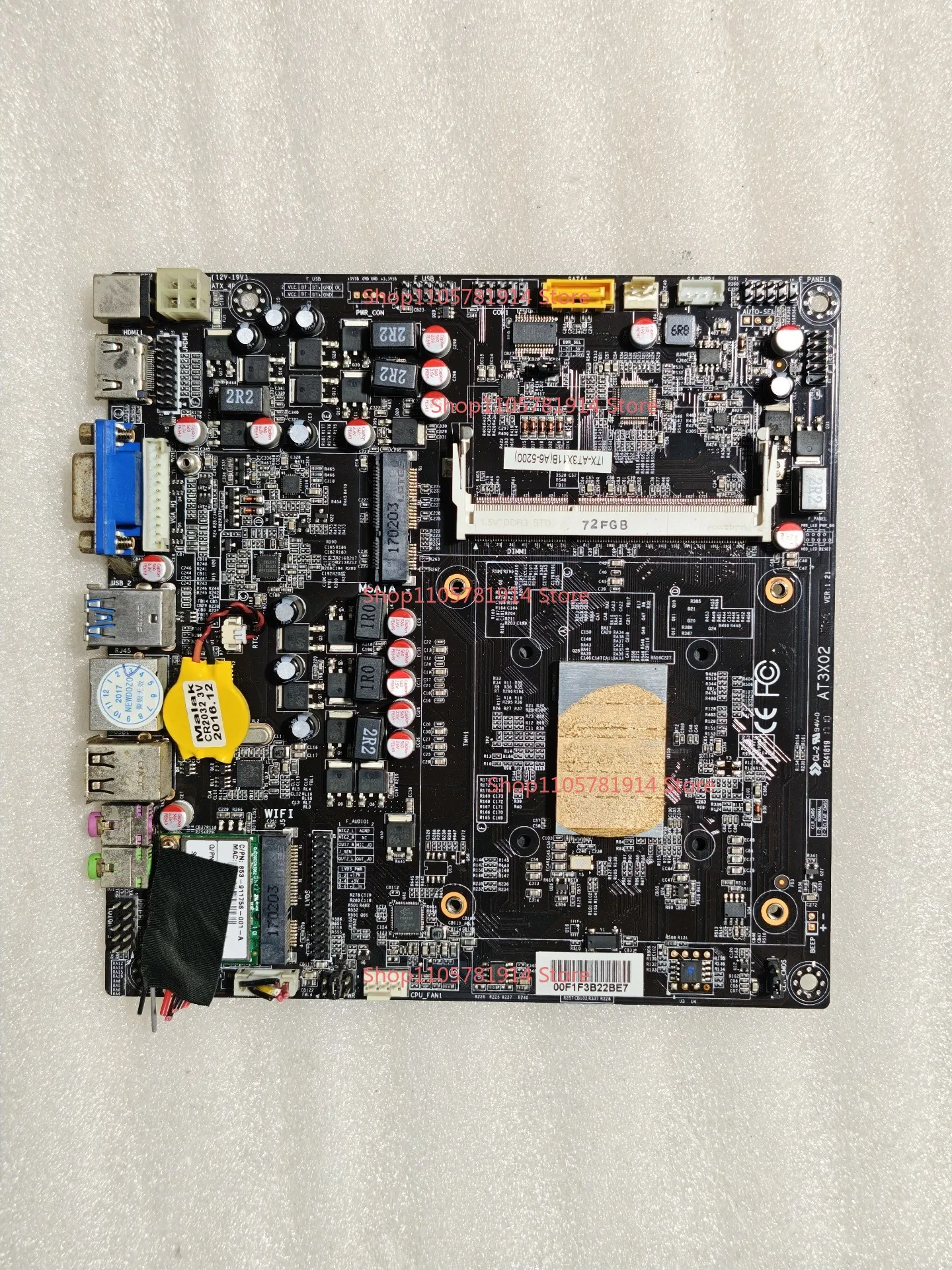 For AT3X02 All-in-one Computer Small Main Board, Specification 17x17, A6-5200 Processor, Support DDR3 Memory, MSATA Hard Disk